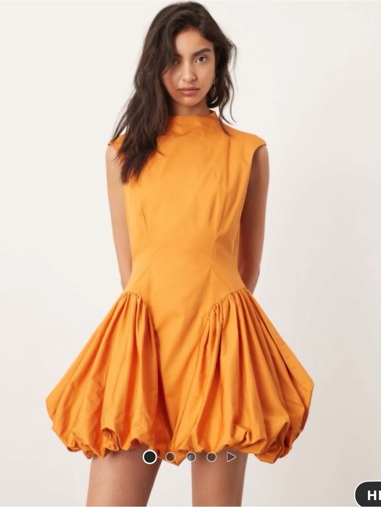 ASOS Dresses & Skirts - ASOS Orange Bubble-Hem Mini Dress